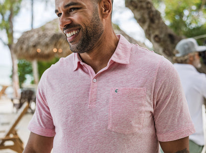 Sunwashed Polo - Heather Pink