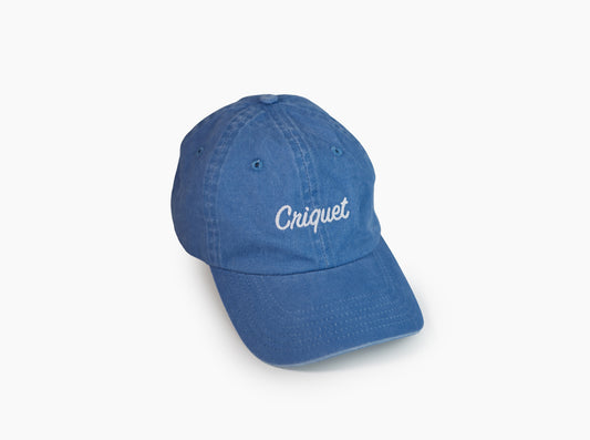 Dad Hat - Criquet Script - Washed Navy Twill