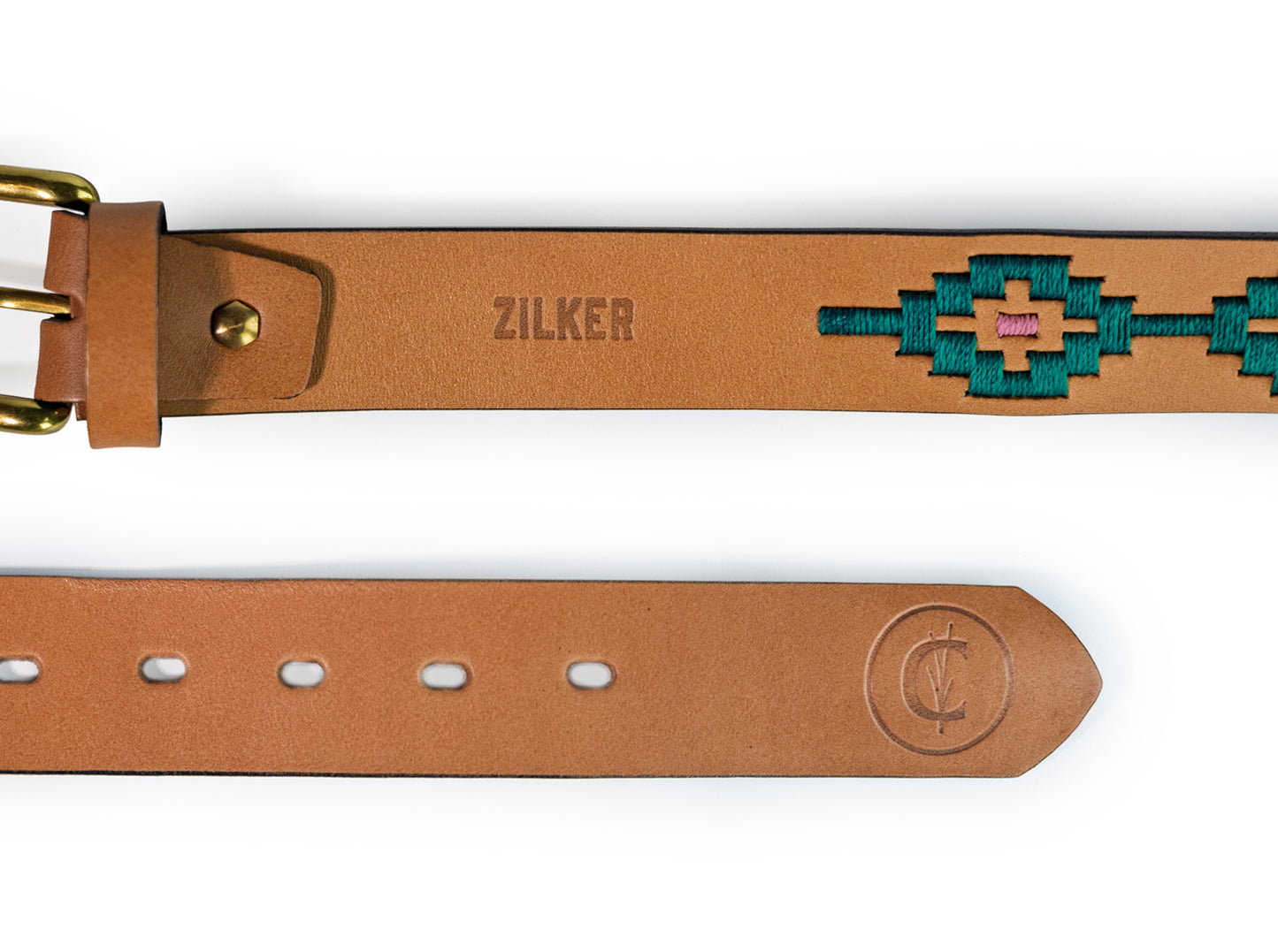 Criquet x Zilker Belts - Gaucho Belt - Green/Pink