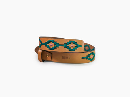 Criquet x Zilker Belts - Gaucho Belt - Green/Pink
