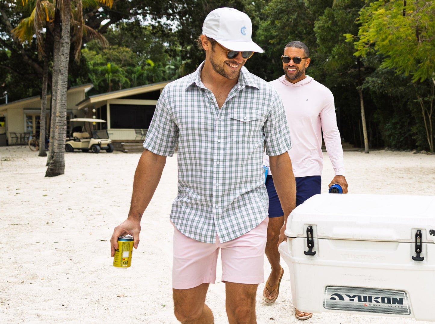 Short Sleeve Performance Pearl Snap - Olive Check