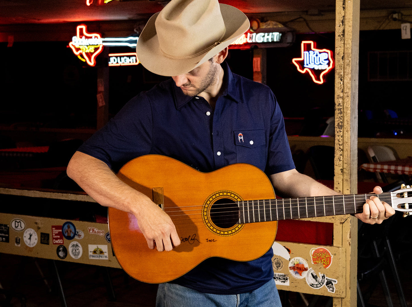 Willie Nelson Players Shirt - The Icon - Navy