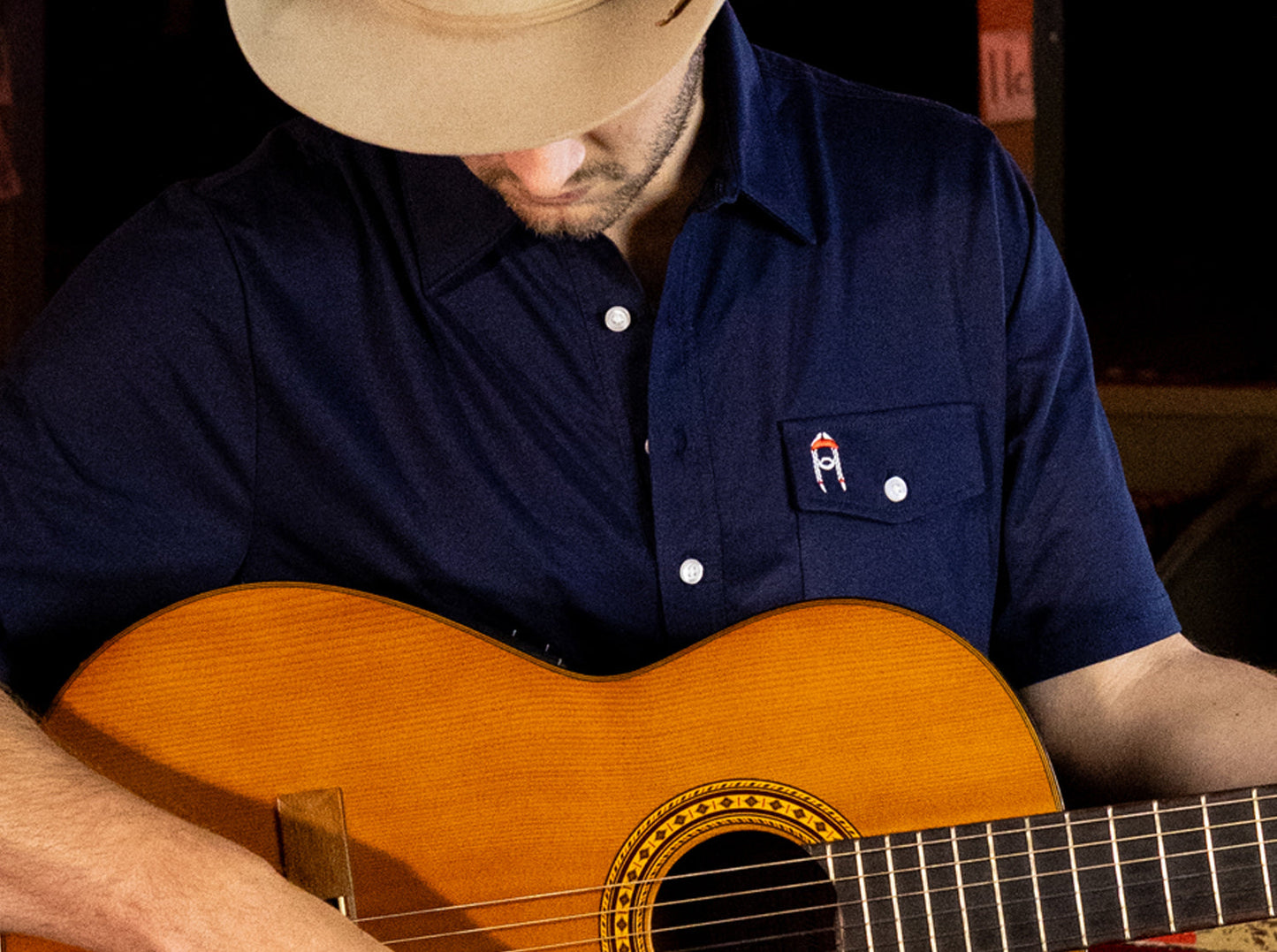 Willie Nelson Players Shirt - The Icon - Navy