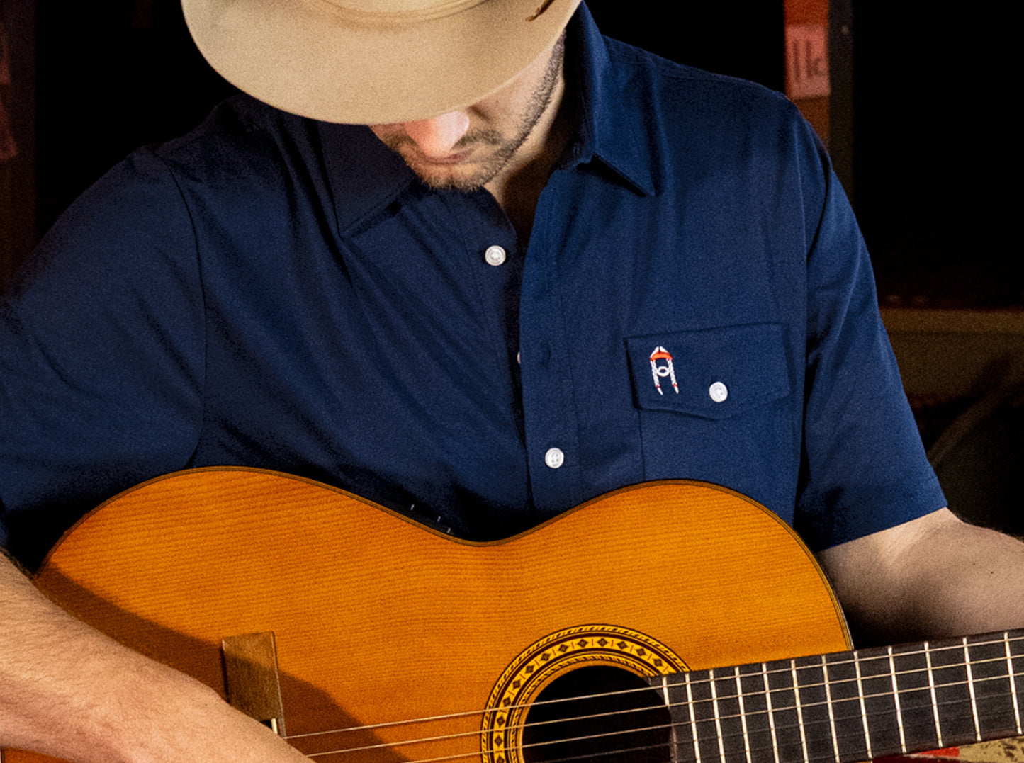 Willie Nelson Players Shirt - The Icon - Navy