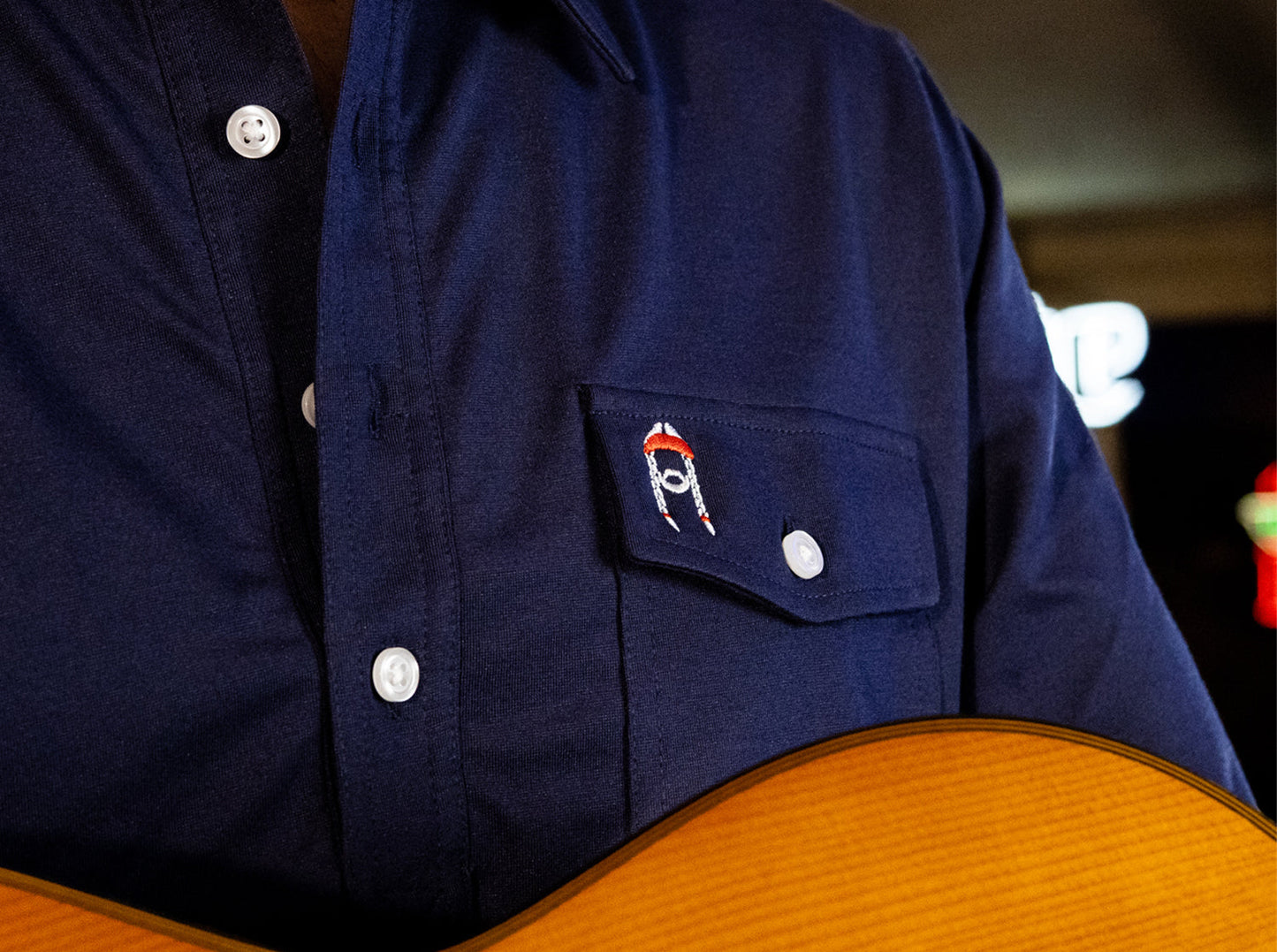 Willie Nelson Players Shirt - The Icon - Navy