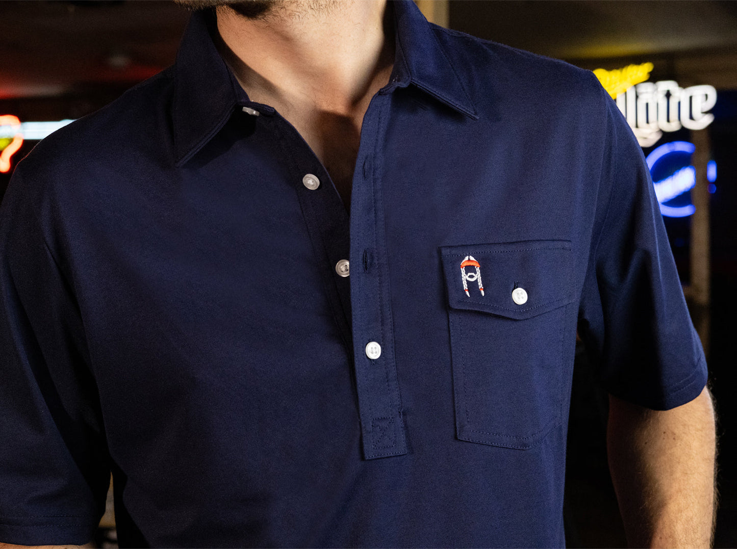 Willie Nelson Players Shirt - The Icon - Navy