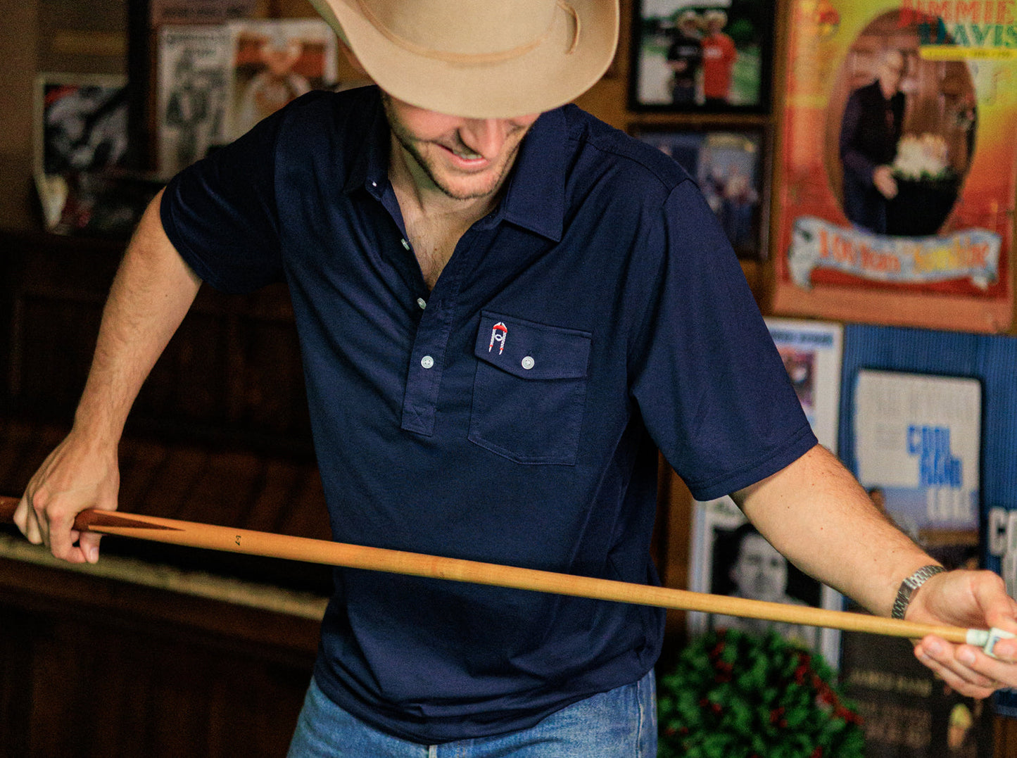 Willie Nelson Players Shirt - The Icon - Navy