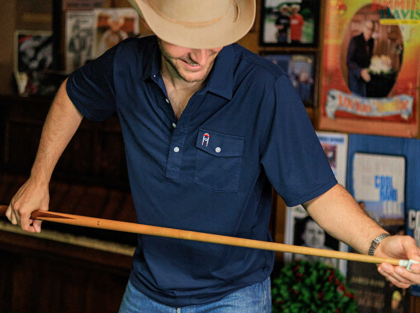Willie Nelson Players Shirt - The Icon - Navy