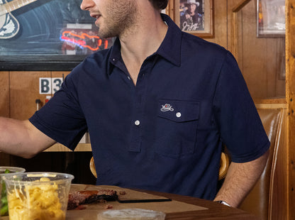 Willie Nelson Players Shirt - The Outlaw - Navy