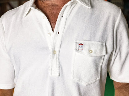Willie Nelson Terrycloth Players Shirt - The Icon - White