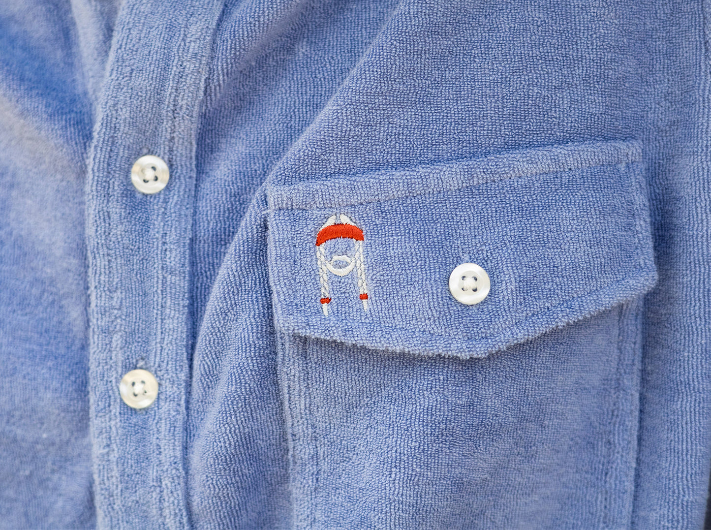 Willie Nelson Terrycloth Players Shirt - The Icon - Perry Winkle
