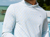 Hoodie Sun Shirt - Bonefish Print - Blue