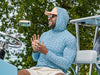 Hoodie Sun Shirt - Bonefish Print - Navy