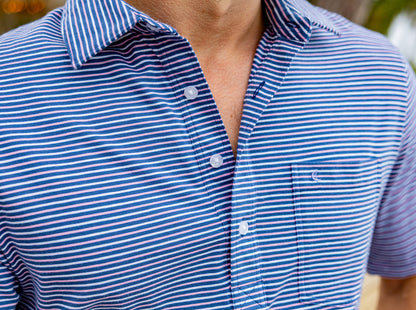 Top-Shelf Players Shirt - Stewart Stripe - Navy