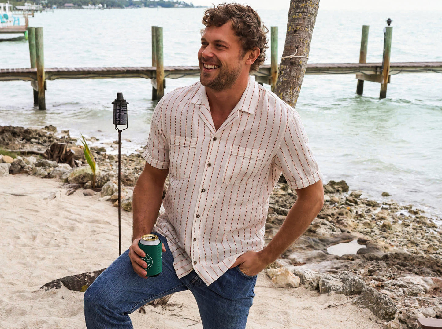 The Desi Shirt - Chambray Dobby - Natural