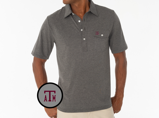 Texas A&M 150 - Coach’s Players Shirt - Vintage TAM Mark - Heather Grey