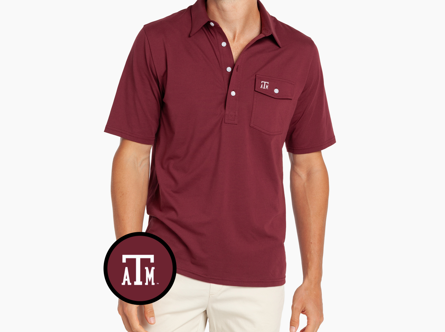 Texas A&M 150 - Coach’s Players Shirt - Vintage TAM Mark - Maroon