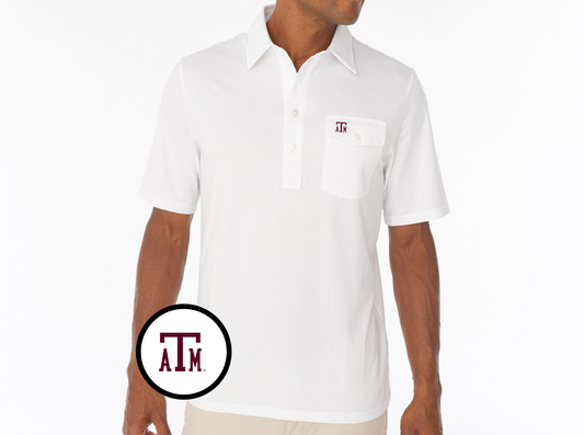 Texas A&M 150 - Coach’s Players Shirt - Vintage TAM Mark - White