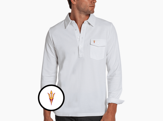 Arizona State - Long Sleeve Players Shirt - Pitchfork - White