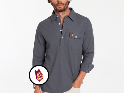 Arizona State - Long Sleeve Players Shirt - Sparky - Blue Steel