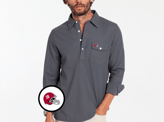 Alabama - Long Sleeve Players Shirt - Helmet - Blue Steel