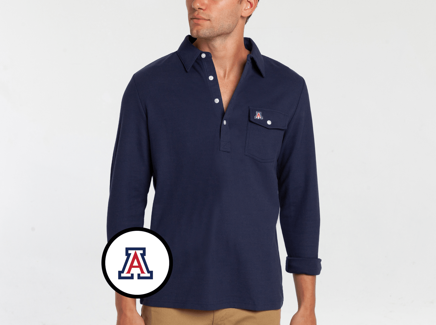 Arizona - Long Sleeve Players Shirt - A - Peacoat