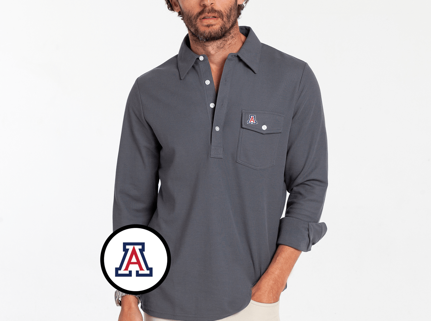 Arizona - Long Sleeve Players Shirt - A - Blue Steel