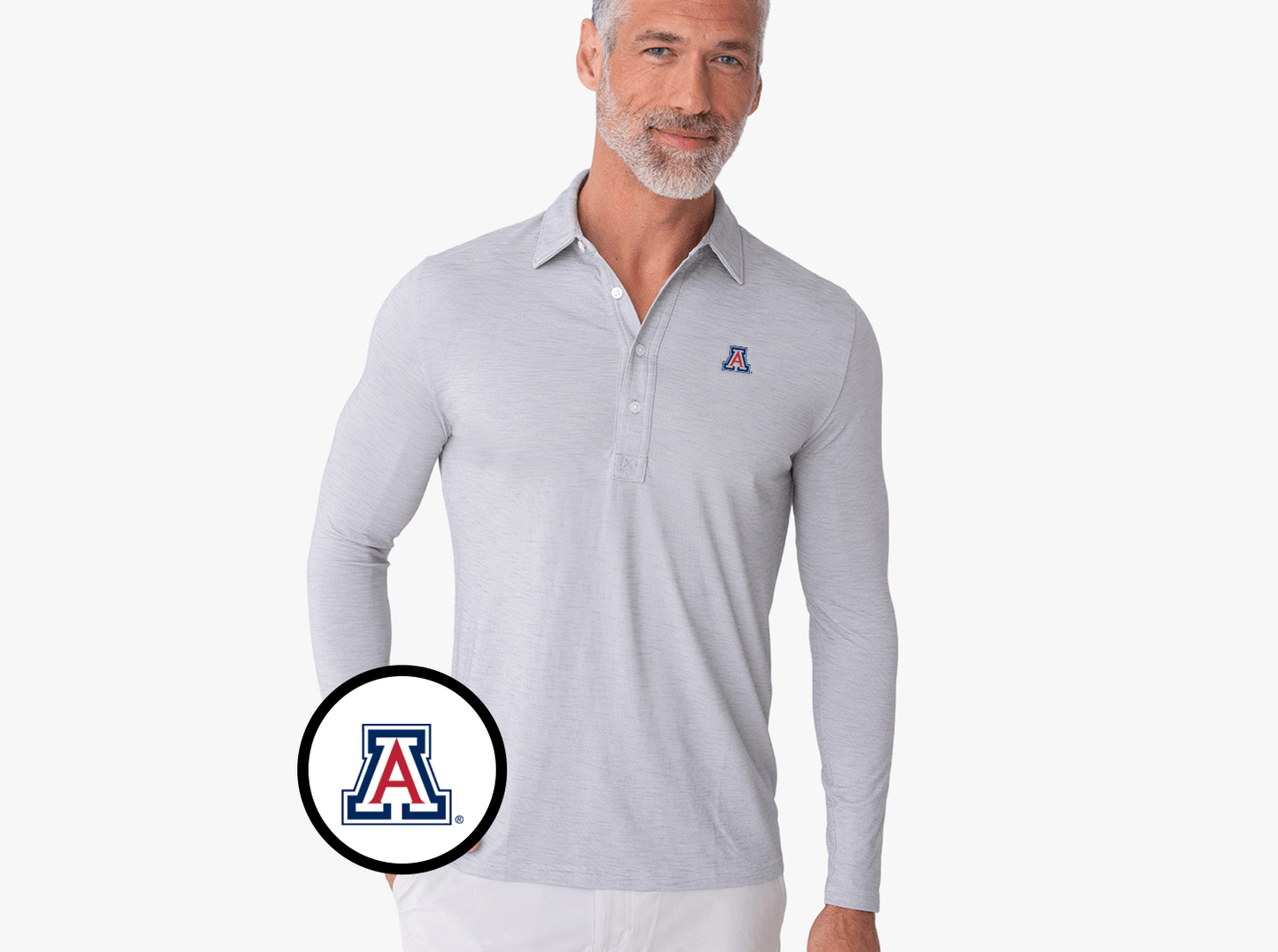 Arizona - Brrr Long Sleeve Range Polo - A - Silverado