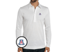 Arizona - Jacquard Long Sleeve Polo - A - White
