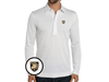Army - Jacquard Long Sleeve Range Polo - Shield - White