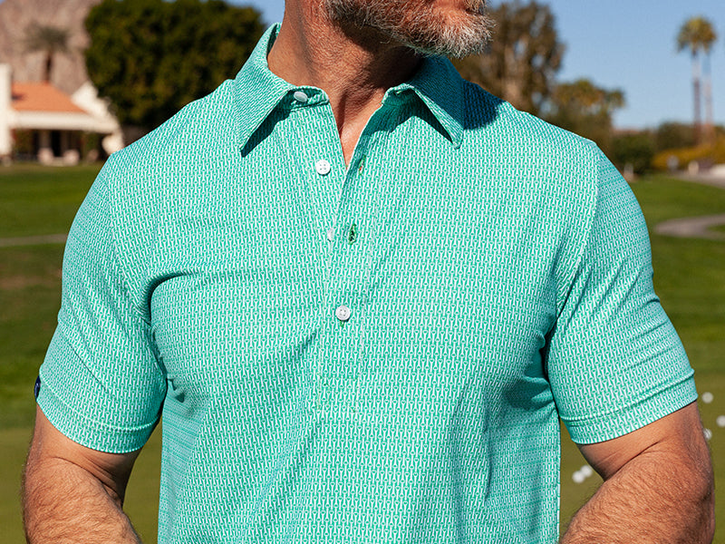 Performance Sport Range Polo - Hobby Stripe - Green – Criquet Shirts