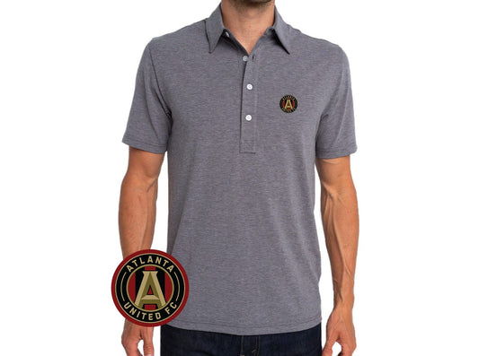 Atlanta United - Performance Range Polo - Badge - Heather Gray