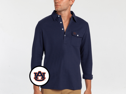 Auburn - Long Sleeve Players Shirt - Interlock - Peacoat