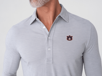 Auburn - Brrr Long Sleeve Range Polo - AU - Silverado