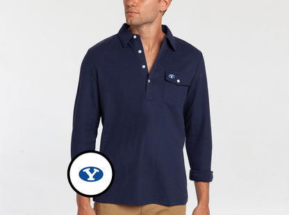 BYU - Long Sleeve Players Shirt - Oval - Peacoat