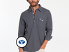 BYU - Long Sleeve Players Shirt - Oval - Blue Steel