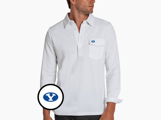 BYU - Long Sleeve Players Shirt - Oval - White