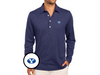 BYU - Jacquard Long Sleeve Range Polo - Oval - Navy