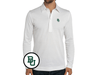 Baylor - Jacquard Long Sleeve Range Polo - BU - White