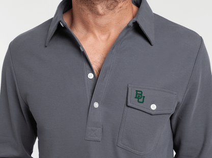 Baylor - Long Sleeve Players Shirt - BU - Blue Steel