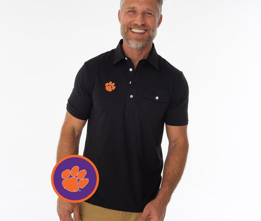 Clemson - Coach's Performance Players Shirt - Paw - Black