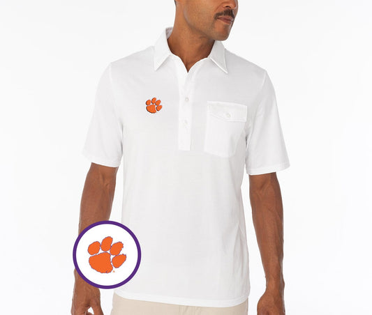 Clemson - Coach's Performance Players Shirt - Paw - White