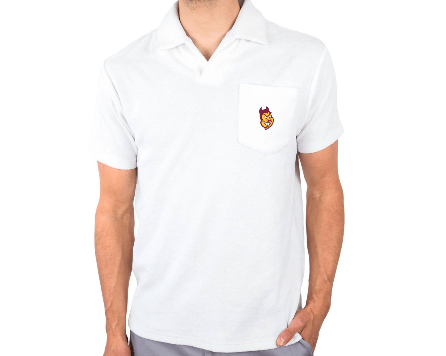Arizona State - Terrycloth Polo - Sparky - White