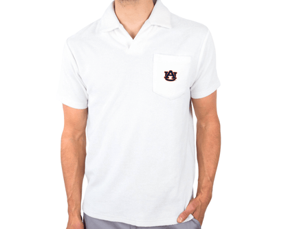 Auburn - Terrycloth Polo - Interlock - White