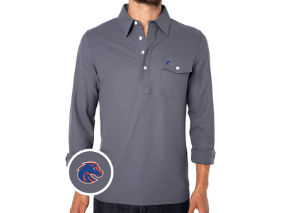 Boise State - Long Sleeve Players Shirt - Bronco - Blue Steel