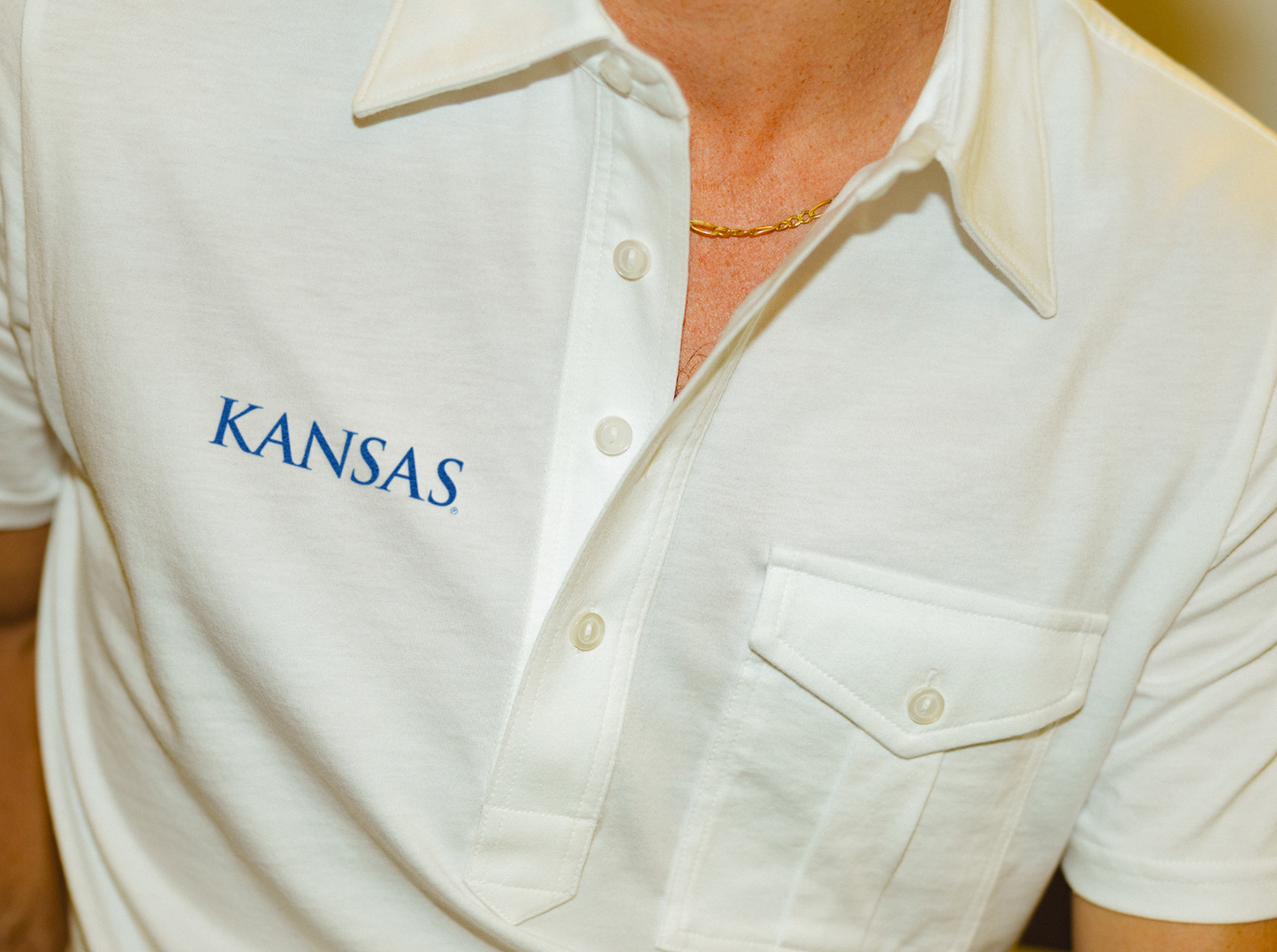 Kansas - Retro Coach's Shirt - Kansas - White