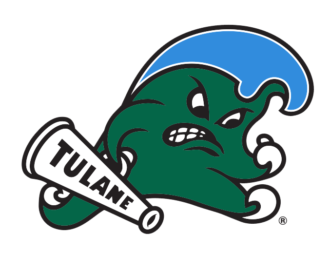 Tulane - Long Sleeve Players Shirt - Riptide - White