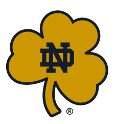 Notre Dame - Long Sleeve Players Shirt - Shamrock - Blue Steel