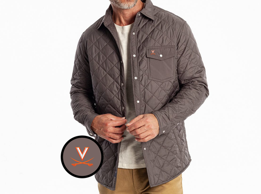 Virginia - Coach's Shacket - V w/ Sword - Charcoal