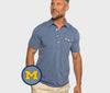 Michigan - Coach's Performance Players Shirt - M Logo - Heather Navy